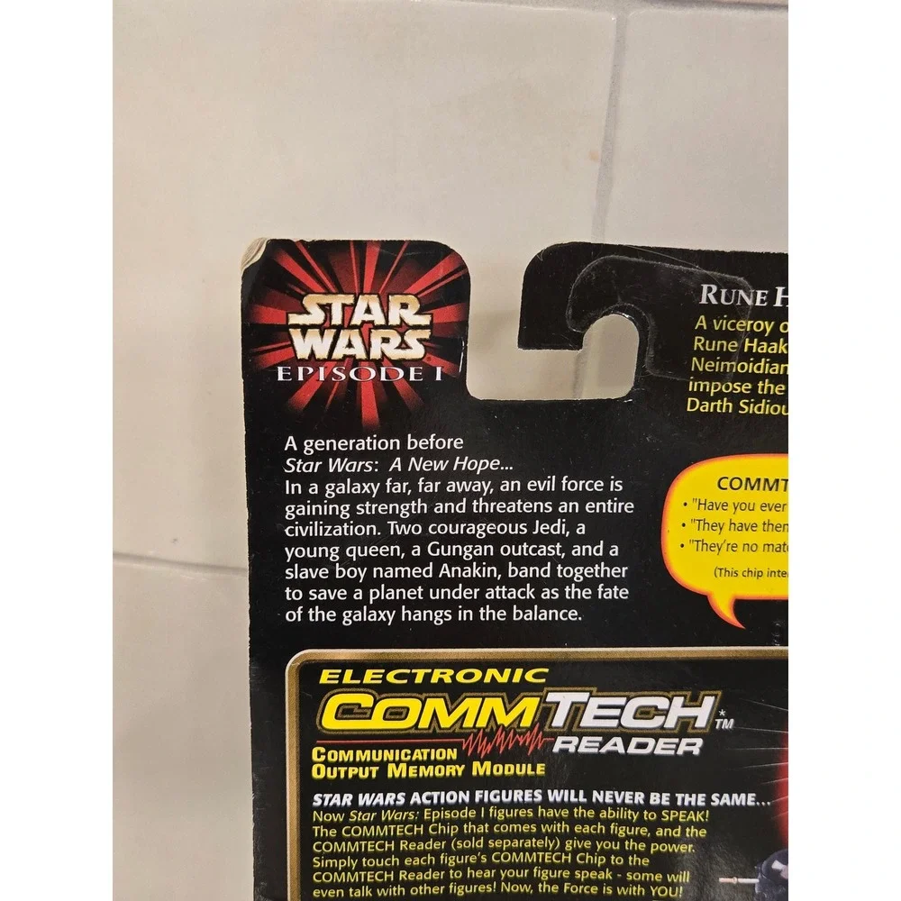 Star Wars Episode I Rune Haako Action Figure Hasbro 1999 CommTech Chip New NIP